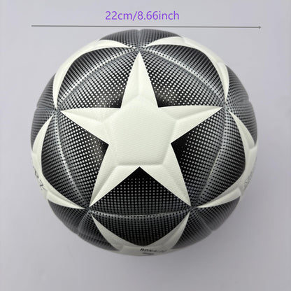 5th STARfootball match training gift hot-blooded youth PU fitting material wear-resistant explosion-proof Christmas Boxing Day (including air needle net bag pump)soccer
