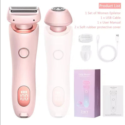 2 in 1 Waterproof Electric Shaver Hair Removal