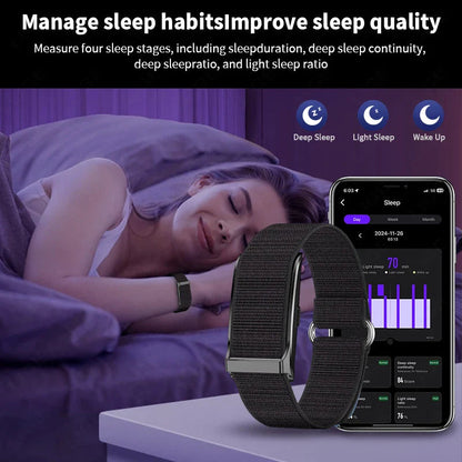 Smart Fitness Bracelet with 24H Heart Rate Black