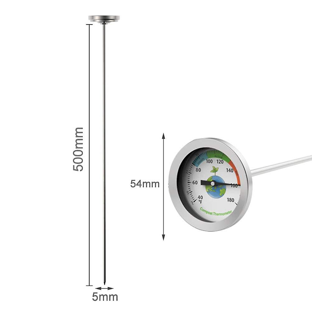 Compost Thermometer with Max Dial for Garden Soil Measurement Portable