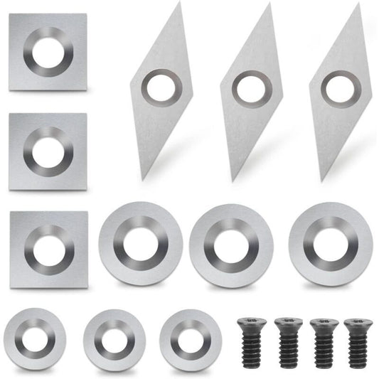 12 pcs Carbide Cutting Inserts Wood Turning Tools Carbide Inserts Wood Turning Gouges