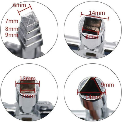 Universal Electrical Cabinet Key Triangle Key Square Key For Train Electrical Cabinet Elevator Multifunctional Hand Tool