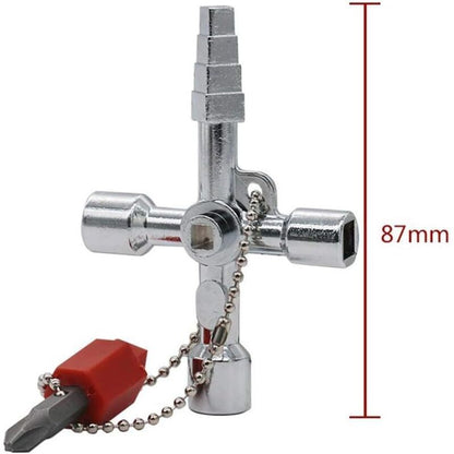 Universal Electrical Cabinet Key Triangle Key Square Key For Train Electrical Cabinet Elevator Multifunctional Hand Tool
