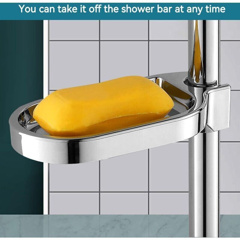 Shower Shelf No Drilling, Soap Holder For Shower Bar For Bathroom（Installation Hole Diameter 25Mm）