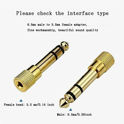 6.35Mm Male To 3.5Mm Female Jack Adapter, Headphone Audio Jack For Audio Mixer/Electric Piano/Keyboard