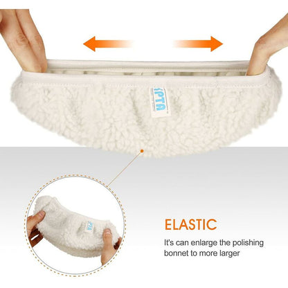 Polishing Bonnet, 5 Pieces (230-250Mm) Polishing Bonnets Electric Bonnets For Car Wool Bonnet Waxing Pads For Most Car