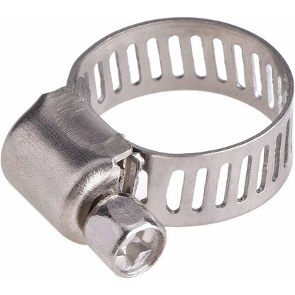 12 pcs Adjustable Stainless Steel Hose Clamp Pipe Clips Fastener (9-16Mm)