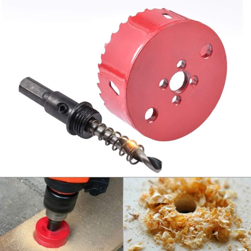 M42 Hss Bi-Metal Hole Saw 80Mm, Hole Saw For Iron, Aluminum, Wood, Drywall, Pipe, Plastic, Fiberboard