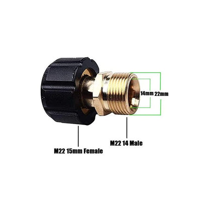 Pressure Washer Connector, M22 X 15Mm Female Thread To M22 X 14Mm Male Thread Quick Connect Pressure Washer Adapter