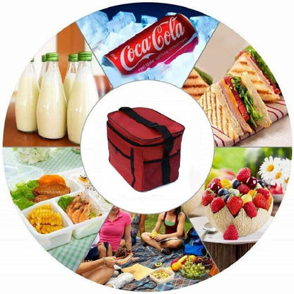 Insulated Lunch Bag 10L Cooler Bag Lunch Bag For Work School Beach Picnic Red