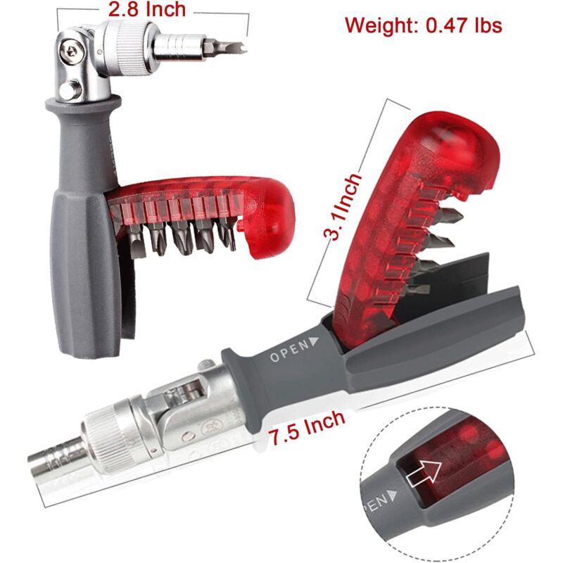 10 In 1 Ratchet Screwdriver With Magnetic Multi Bit, Small Pocket Mini Screwdriver, Suitable For Home And Car Interior