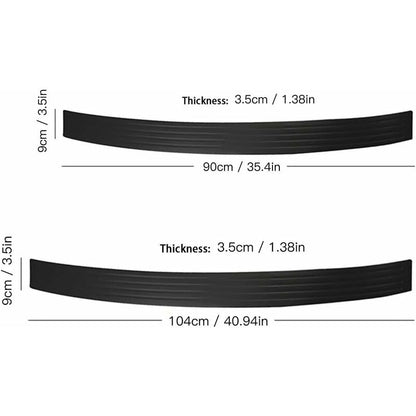 Rear Bumper Protector Guard Universal Black Rubber Anti-Scratch Trunk Door Entry Guards Accessory Trim Cover For