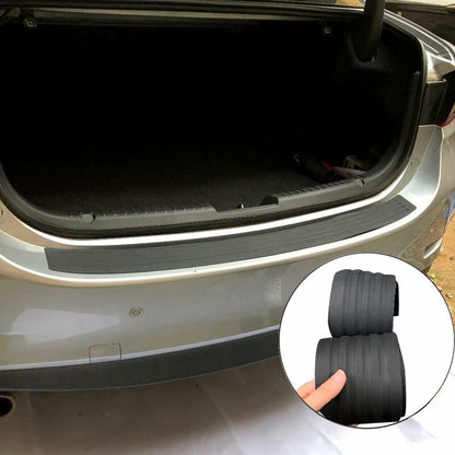 Rear Bumper Protector Guard Universal Black Rubber Anti-Scratch Trunk Door Entry Guards Accessory Trim Cover For
