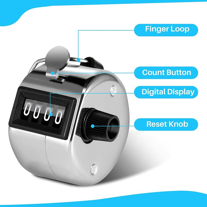4 Digit Manual Counter Passage Counter For People Counter, Golf Sport, Trainer School