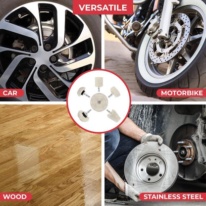 Drill Polishing Pad 6 pcs - Polishing Discs For Metal, Aluminum, Stainless Steel, Chrome, Glass And Diy Projects - 6