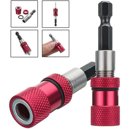 2 pcs Magnetic Bit Holder With Depth Stop 1/4 Inch Screwdriver Chuck Magnetic Drywall Socket Screwdriver Bits For Quick