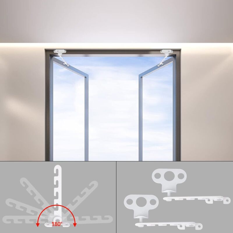 Ersandy Casement Window Restrictor 2 pcs Window Restrictor, Comes With 4 Screws, Window Lock Proof Window Lock To