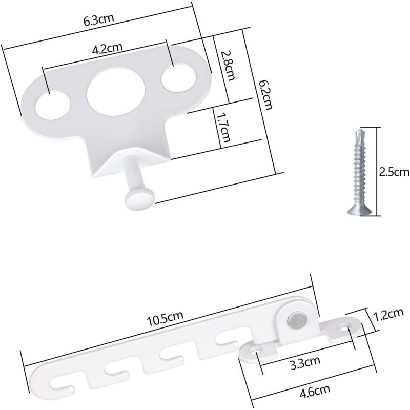 Ersandy Casement Window Restrictor 2 pcs Window Restrictor, Comes With 4 Screws, Window Lock Proof Window Lock To