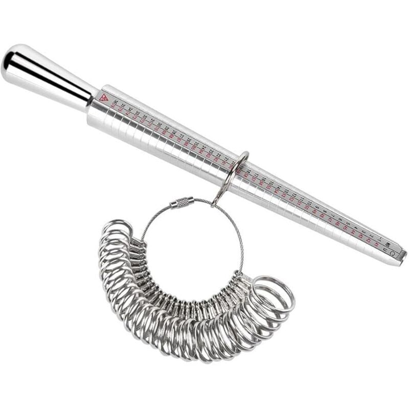 Ring Sizer 41-76 Finger Size Gauge Ring Sizer Tool With 3 Measuring Scales (Eu, Us, Uk)