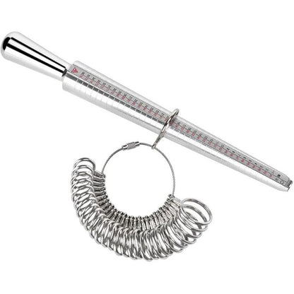 Ring Sizer 41-76 Finger Size Gauge Ring Sizer Tool With 3 Measuring Scales (Eu, Us, Uk)