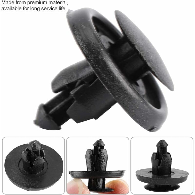 Car Fender Clips, Rivet Clips Mudguard For Car Fender Clips Retainer Fasteners Mudguard Hood For 90467-07166 (50 pcs)