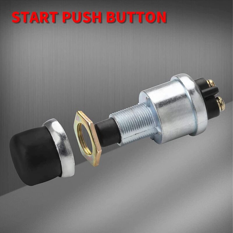 Engine Start Push Button Switch, Waterproof Momentary Starter Switch, 12V/24V Ignition Switch For Car Truck Boat Rv Atv