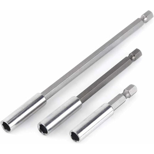 3 pcs 1/4" Magnetic Bit Holder Screwdriver Extension Hex Shank 60Mm 100Mm 150Mm Screwdriver Bit Extension