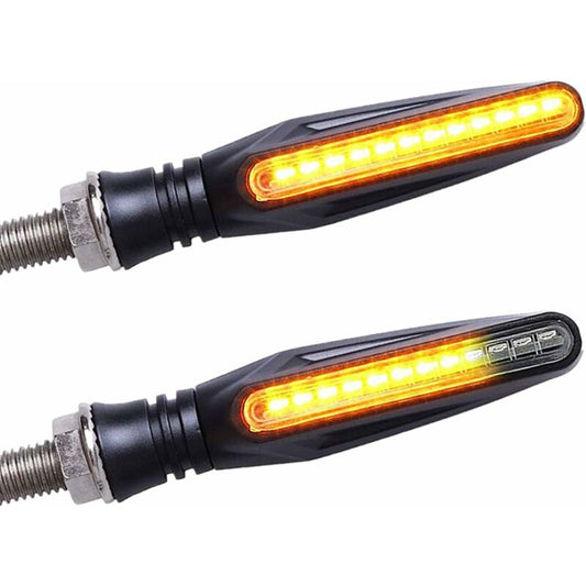 2 pcs Universal Motorcycle LED Turn Signal Light Motorcycle Turn Signals DAytime Running Light Motorcycle Flasher Bulb