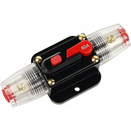 Car Circuit Breaker 12V - 24V Dc Car Protection With Manual Reset Switch Fuse 60A