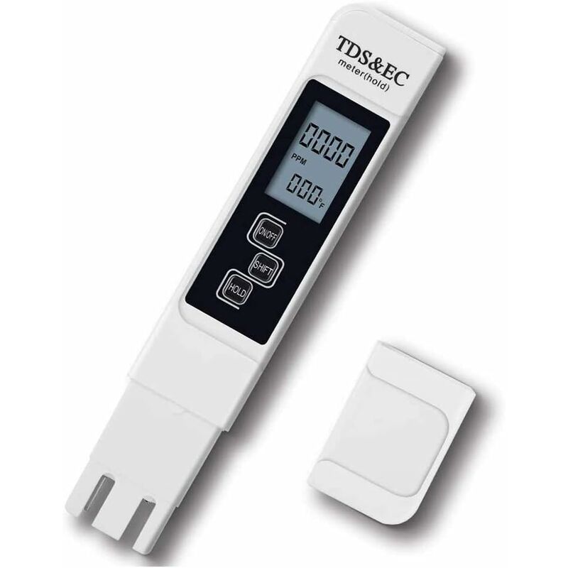 3-In-1 Tds Tester Ph Tester Swimming Pool Water Quality Test Conductivity Meter With Lcd Display High Accuracy And