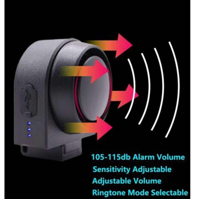 Anti-Theft Alarm, Wireless Remote Control Smart Alarm, Waterproof Vibration Smart Sensor Alarm, For