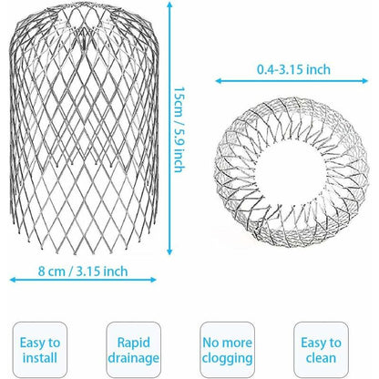 4 Flexible Aluminum Gutter Filters Diameter 8Cm Mesh Grille Stop Leaf Toad Strainer Leaf Guard Gutter Cover To Protect