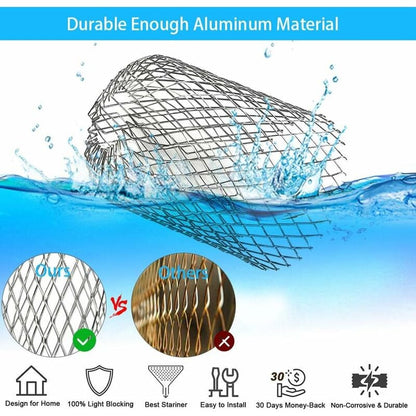 4 Flexible Aluminum Gutter Filters Diameter 8Cm Mesh Grille Stop Leaf Toad Strainer Leaf Guard Gutter Cover To Protect