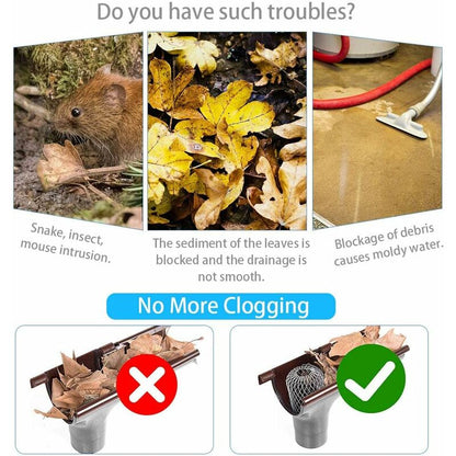 4 Flexible Aluminum Gutter Filters Diameter 8Cm Mesh Grille Stop Leaf Toad Strainer Leaf Guard Gutter Cover To Protect