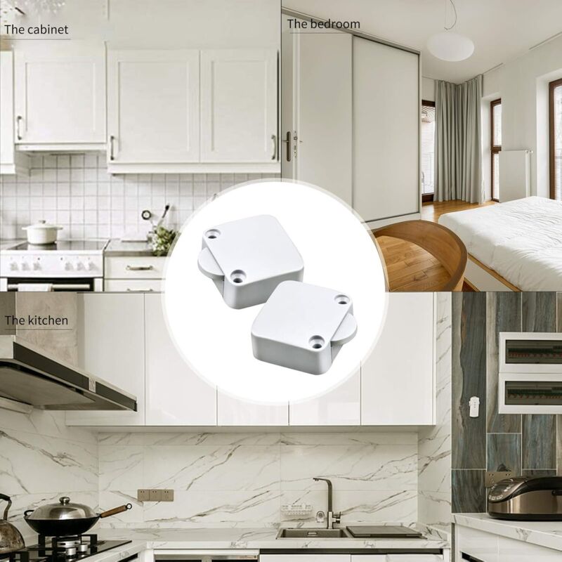2 Piece Door Cabinet Switch Automatic Light Switch For Closets, White