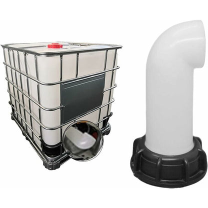 2 pcs Water Tank Nozzle Valve, Water Tank Valve, Ibc Water Tank Adapter 60Mm, For Dead Ibc Tank (White)