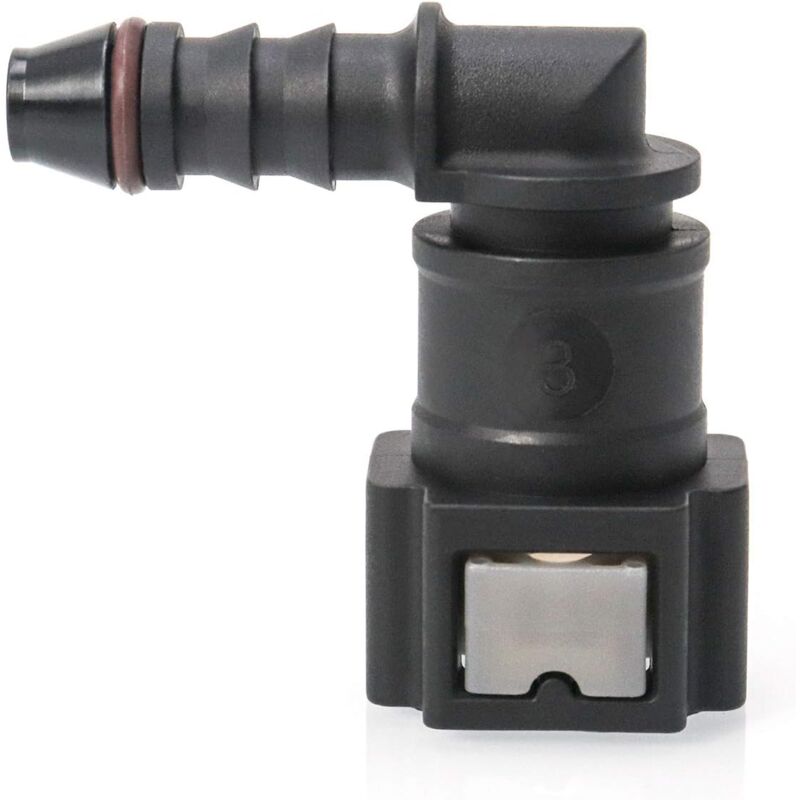 2 pcs Car Fuel Line Connector, Fuel Line Connector, 90 Degree Quick Connector, Plastic 7.89Mm Id6 Connector