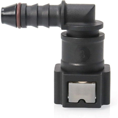 2 pcs Car Fuel Line Connector, Fuel Line Connector, 90 Degree Quick Connector, Plastic 7.89Mm Id6 Connector