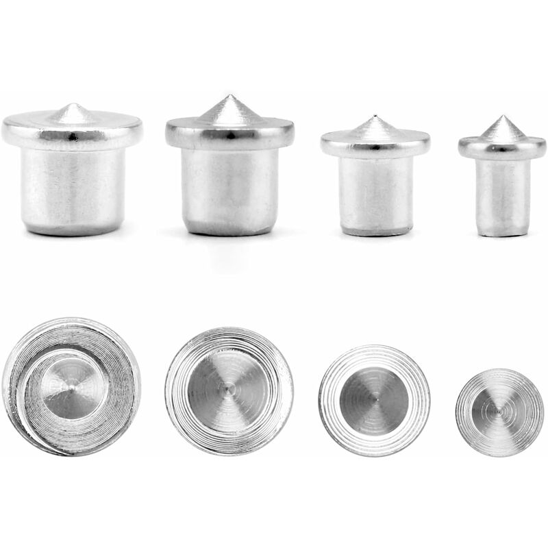 16 pcs Wood Dowel Centers, Stainless Steel Drill Guide Tool, 6/8/10/12Mm
