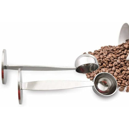2-In-1 Coffee Scoop Holder Espresso Coffee Measuring Spoon Stamp Stainless Steel Coffee Scoop Measuring And Tamping