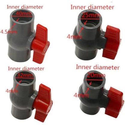 Pvc Ball Valve, U-Pvc Plastic Valve, Straight Connectors For Flow Control And Shutoff (Φ20Mm)