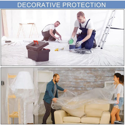 2 Pack Pe Material Furniture Dustproof Film High Adhesive Paint Protection Cover Sofa Furniture Dustproof Cover (3M