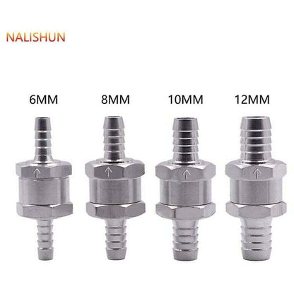 4 pcs Set Non-Return Valves 6/8/10/12Mm, Aluminum Alloy Fuel Valve With Arrow For Petrol Diesel Car Boat Motorcycle