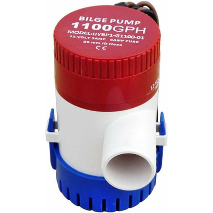 Marine Electric Bilge Pump 1100Gph 12V For Boat Caravan Rv Submersible Non-Automatic