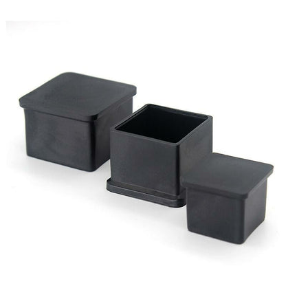 Square Rubber Caps - 30Mm - For Chairs, Tables, Furniture Legs