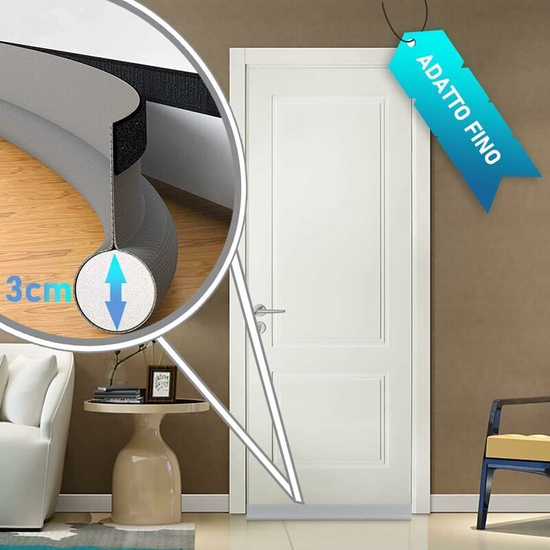 Self-Adhesive Weather Stripping Door Seal For Doors, 94Cm Under Door Draft Stopper Insulating Door Sweep Weather
