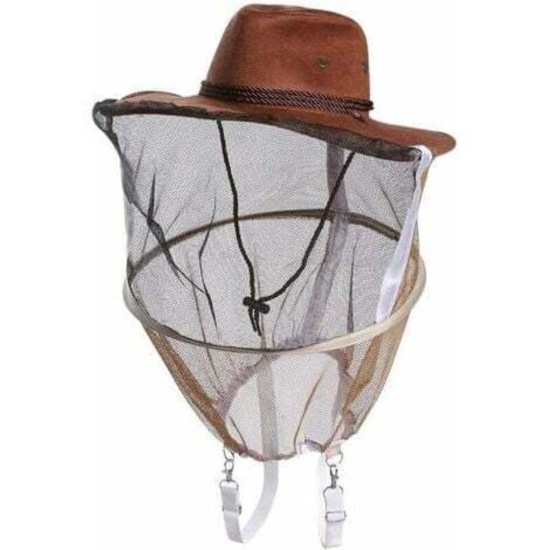 Beekeeping Hat With Veil Poly Cotton Beekeeping Veil Beekeeper Hat Mosquito Fly Mask Cap Outdoor Fishing Head Net Face