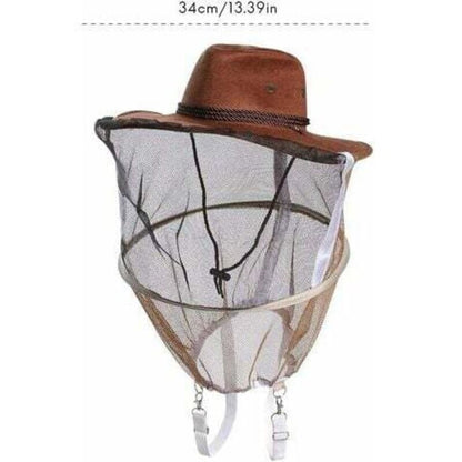 Beekeeping Hat With Veil Poly Cotton Beekeeping Veil Beekeeper Hat Mosquito Fly Mask Cap Outdoor Fishing Head Net Face