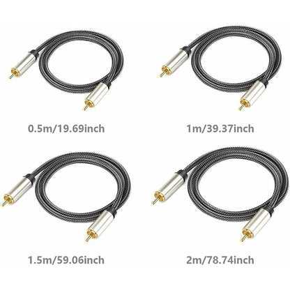 Digital Coaxial Audio Cable, Hifi 5.1 Spdif Rca To Rca Male To Male, For Digital Audio And Composite Video Cables