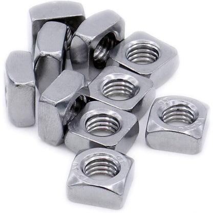 Square Nut M8 (8Mm) (Chamfered) – Stainless Steel (A2) (Pack Of 20)